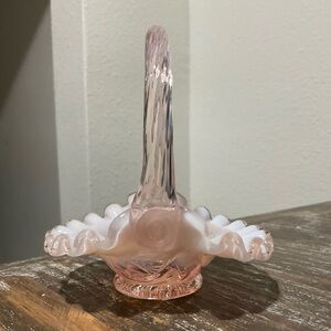 Fenton Pink/Peach mini basket